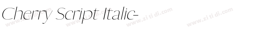 Cherry Script Italic字体转换